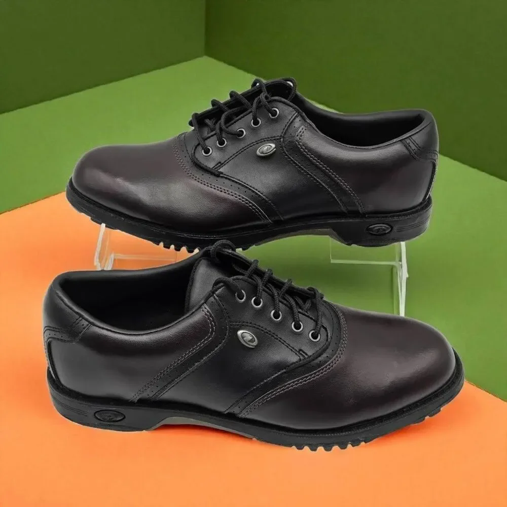 Classic Comfort Vintage Dexter Golf Shoes Sz 8M Brown Black Leather Soft Spikes